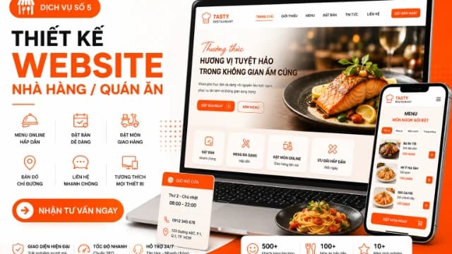 Thiết kế Website Nhà Hàng / Quán Ăn