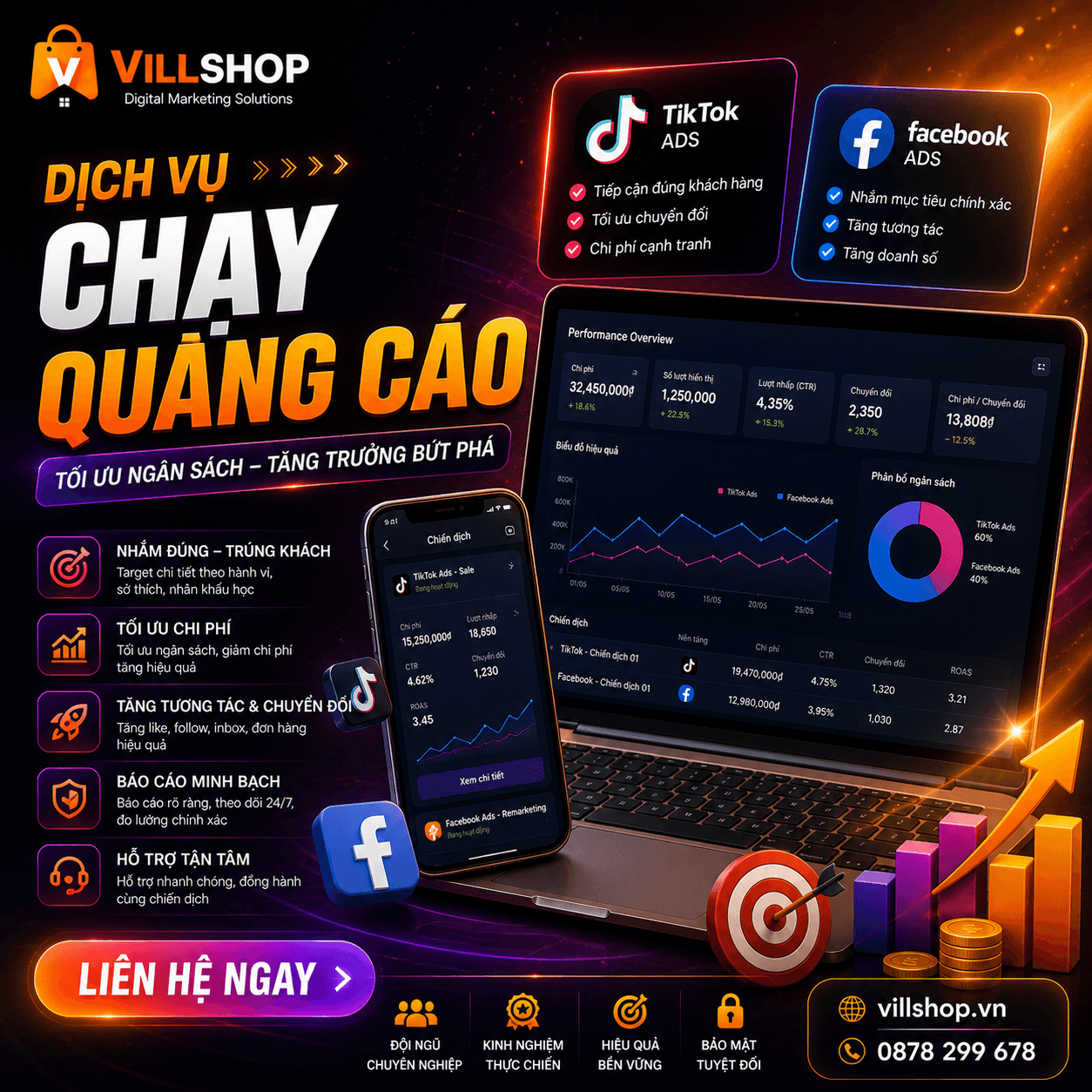 Setup chạy quảng cáo