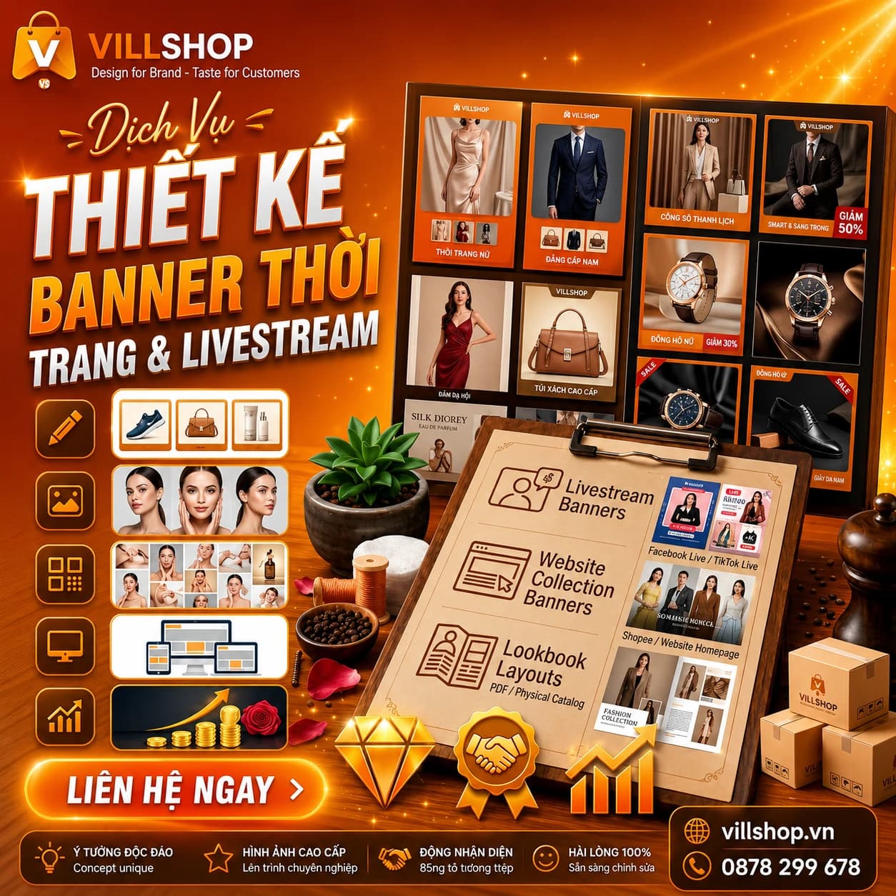 Thiết Kế Banner Thời Trang & Livestream
