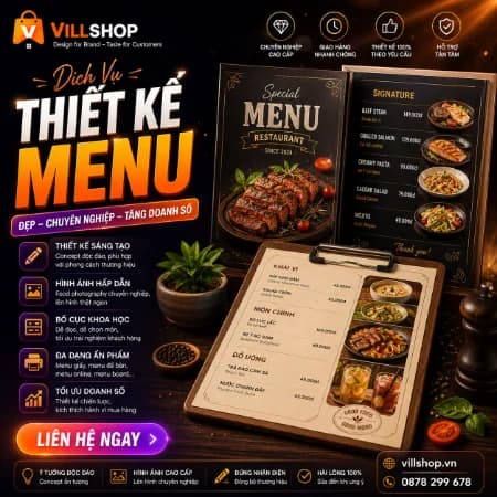 Thiết kế menu quán ăn